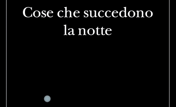 Cose che succedono la notte