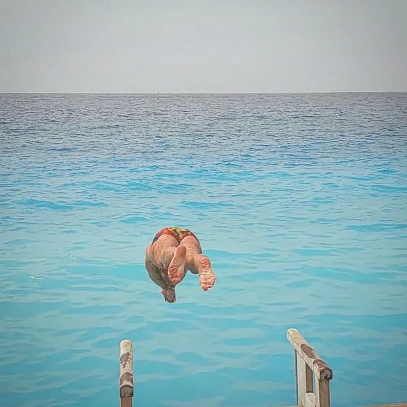 Mentre entro in acqua